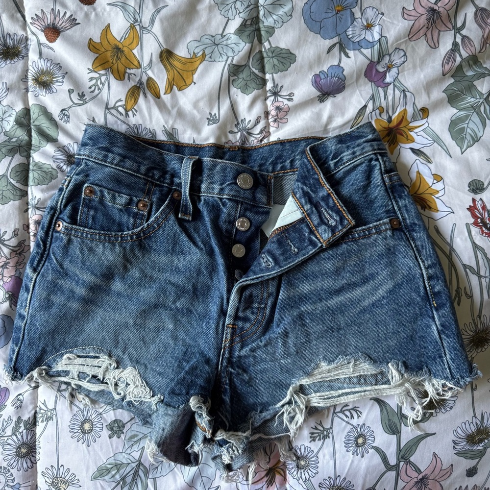 Levi's Distressed 501 Jean Shorts